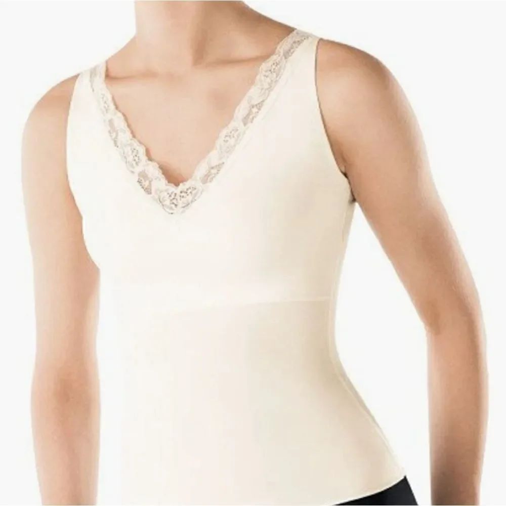 SPANX Hide & Sleek Lace Trim V-Neck Camisole Daywear  Sz 2xl